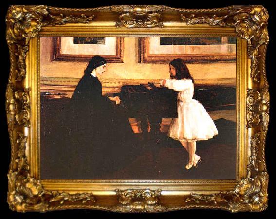 framed  James Abbott McNeil Whistler At the Piano, ta009-2
